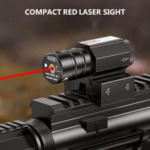 EZshoot Compact Red Laser Sight - Dual-Purpose with Picatinny Rail Mount for 11mm/21mm Rails