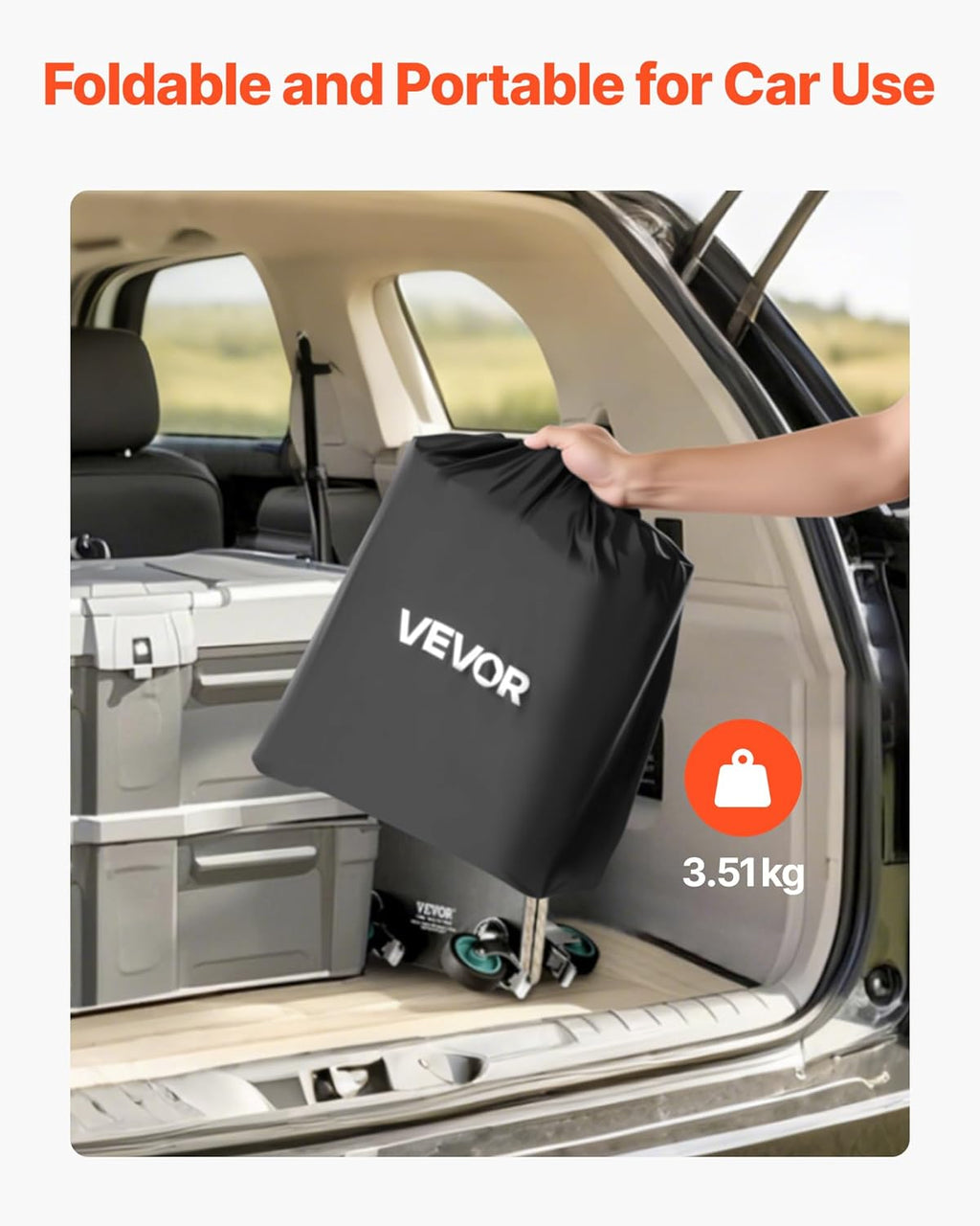 VEVOR Hitch Cargo Carrier Bag, Waterproof 840D PVC, 59.84 x 24.02 x 24.41 in (20 Cubic Feet), Heavy Duty Cargo Bag for Truck Bed Storage with 6 Reinforced Straps, Suitable for Car Vans Hitch Basket