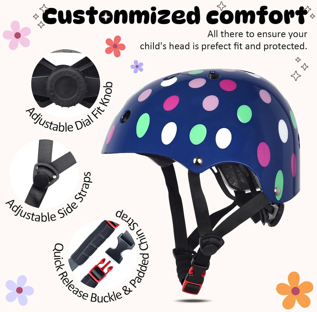Skiennix Kids Toddler Bike Helmet - Adjustable Multi-Sport Safety Gear for Boys & Girls | Infant to Children
