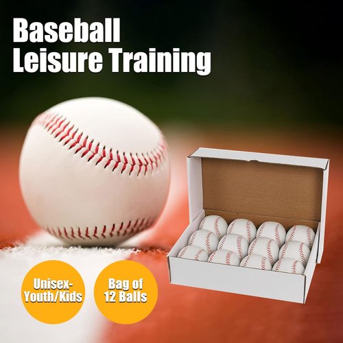 GKK Baseball 6-Ball Pack | Youth 9-Inch Practice Baseballs for Pitching and Throwing