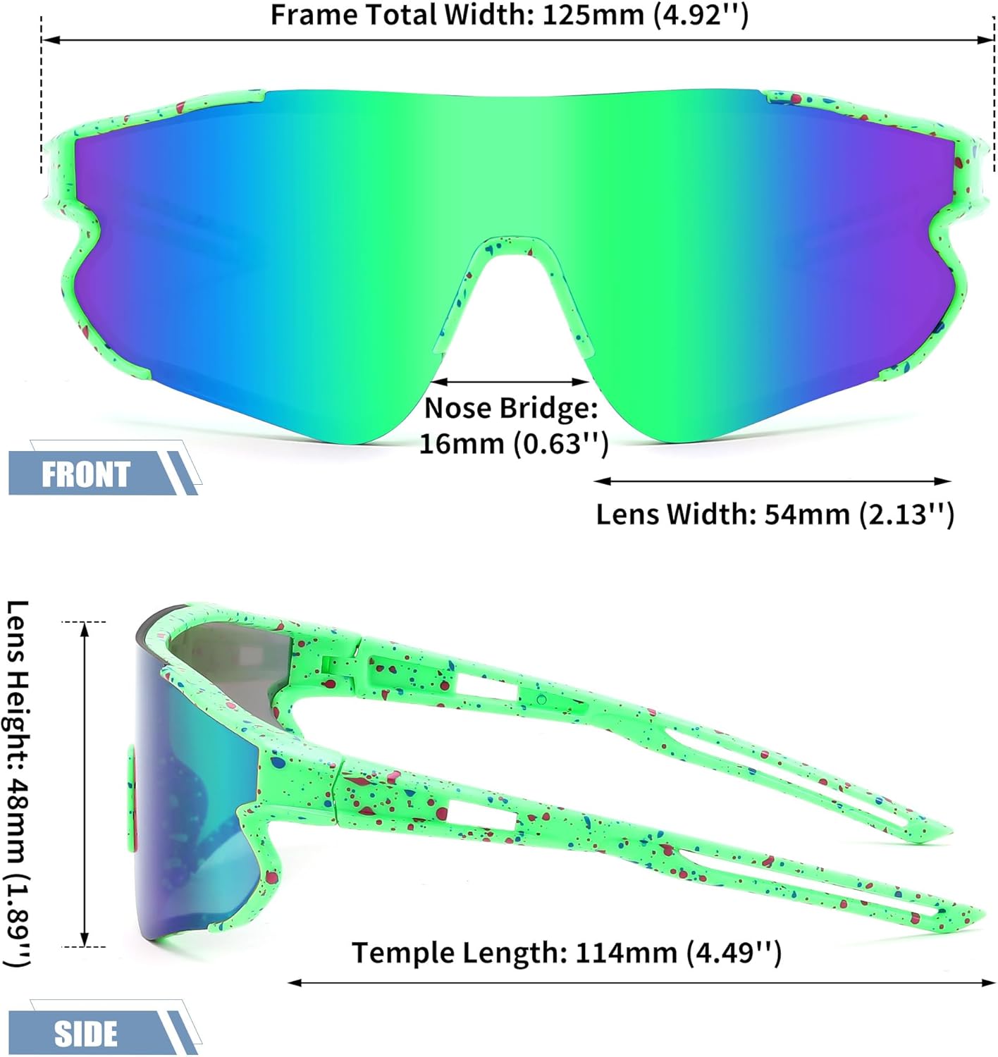 YuJian Kids Sunglasses - UV Protection Baseball & Softball Shades for Boys & Girls | 3-Pack