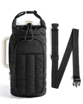 BAGSMART Water Bottle Holder Bag with Strap, 40/32 oz Crossbody Bag Gym Accessories, Sling Purses for Women, Charcoal