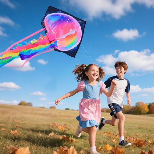 Large Easy-to-Fly Kite for Kids & Adults - Perfect for Outdoor Fun, Beach & Park Activities