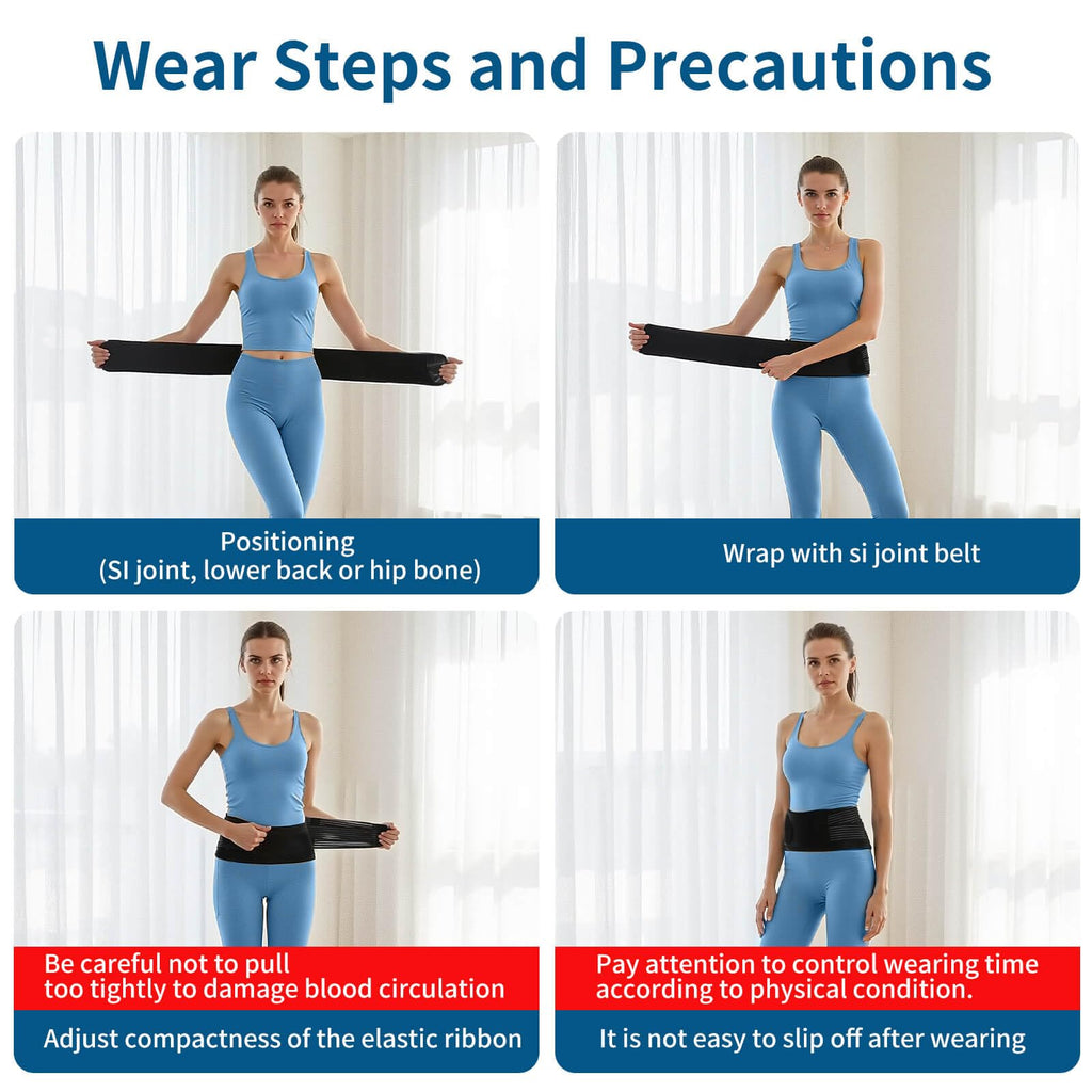 SUNFATT Sacroiliac SI Joint Belt for Women,Hip Brace for Women and Men Pain Relief & Stabilization,Plus Size Lower Back Support for Sciatica,Pelvis,SI Joint & Hip Pain (Fits Hip 43"-57")