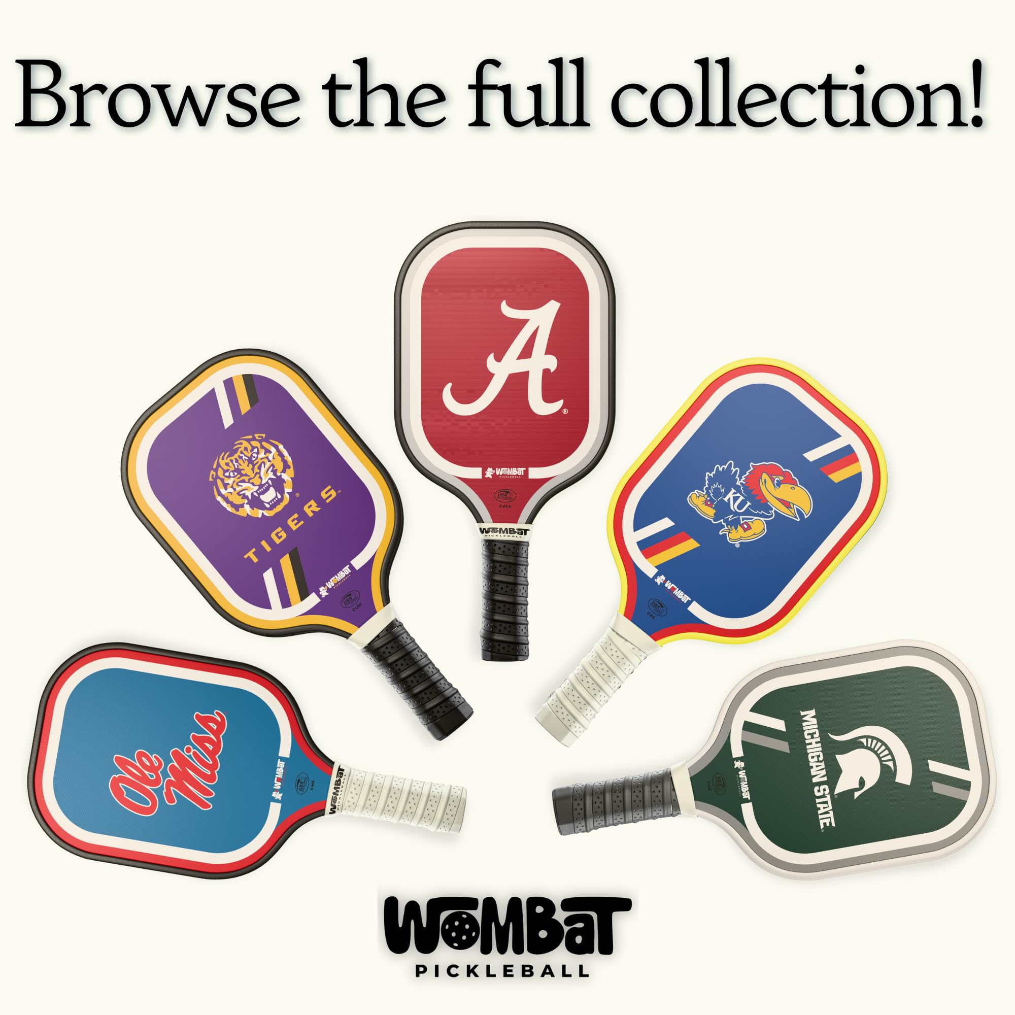 Wombat Pickleball – Texas A&M Pickleball Racquet – Micro-Textured Fiberglass Face, 16mm Honeycomb Core, Cold-Press, 8.8 oz, Reinforced Edge