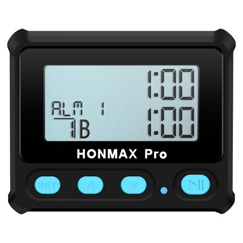 8100 Professional Interval Timer and Stopwatch, Backlight, USB-C Charged, Clock -Black