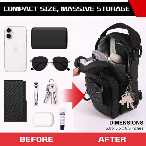 LEPHYON Magnetic Gym Bag - Versatile Crossbody Sling with USB Charging Port | Ideal for Travel & Workouts