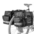 Kinpit Bike Panniers Bike Bags Waterproof 40L Bicycle Saddle Bags for Rear Rack Luggage Trunk Bag Double Side Pannier Bag with Rain Cover Cycling Accessories, Black-L