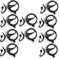 Retevis Walkie Talkie Earpiece with Mic,Volume Adjust,G Shape, for RT22 RT68 RT21 H-777 H-777S RT86,Compatible with Baofeng UV-5R 888S pxton Kenwood Two Way Radios,2 Way Radio Earpiece 2 Pin(10 Pack)