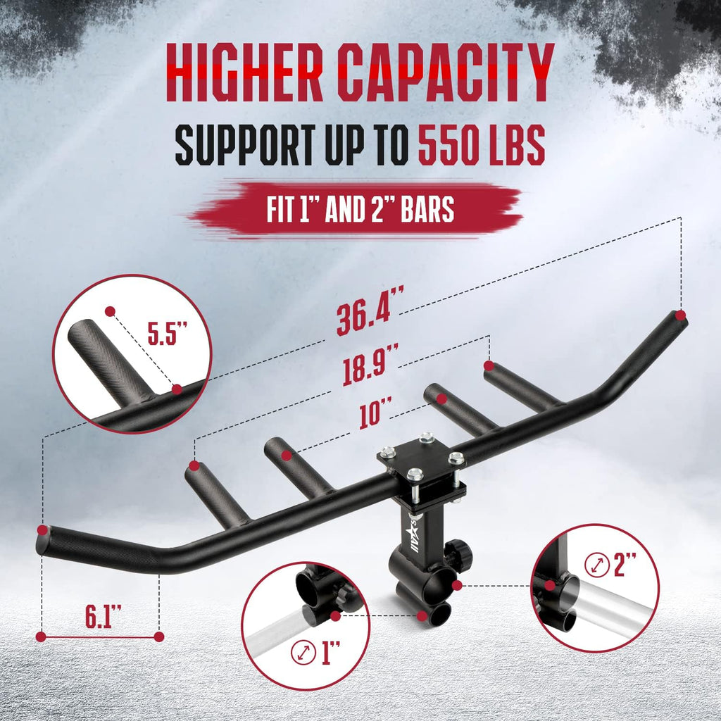 Yes4All Multi-Grip Rowing Landmine Handle - 550LBS T-Bar LAT & Viking Press | Sturdy & Easy to Install