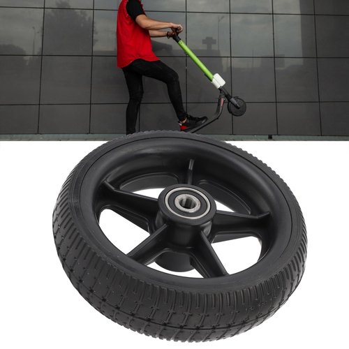 6.5in Electric Scooter Rear Wheel, Anti Slip Shock Absorbent Rubber Grip, Rear Wheel Assembly for Commuters, Urban Riders, Replacement in Rainy Conditions