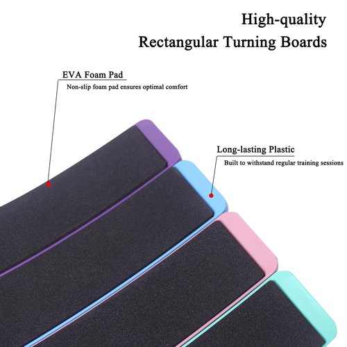 Rectangular Turning Boards for Dancers - Pink Pirouette Board for Skater - Improve Your Turns, Balance, and Stability Home Dance Equipment