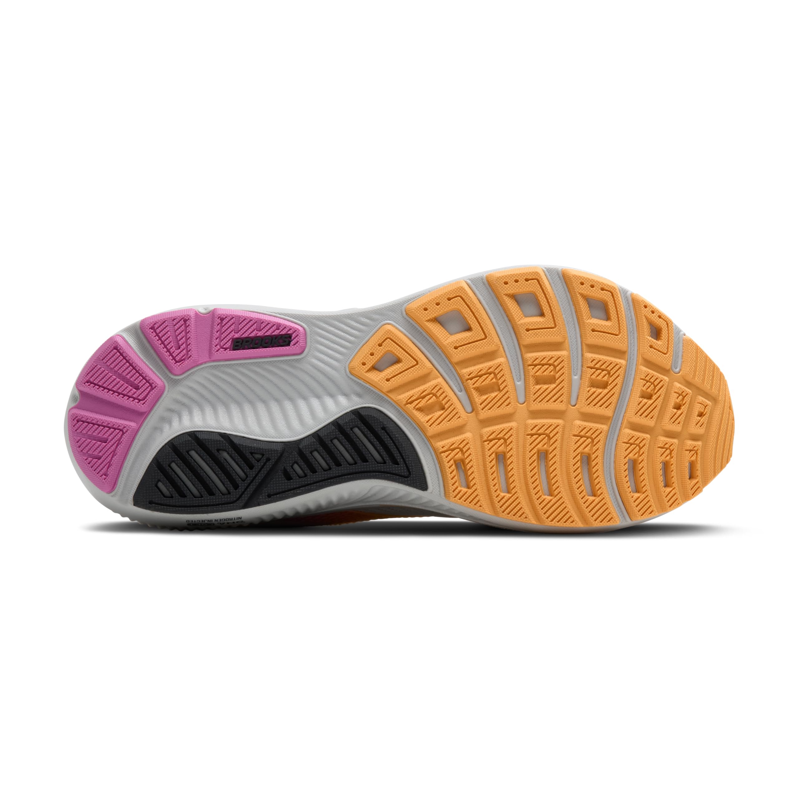 Brooks Women’s Ghost 17 Neutral Running Shoe - Oyster/Apricot/Pink - 5 Wide