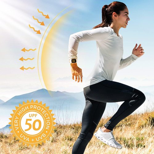Isnowood Women's Sun Protection Long Sleeve Swim Shirt - UPF 50+ UV Rash Guard for Hiking & Running
