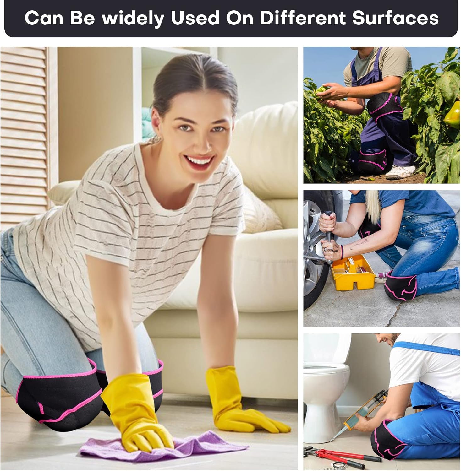 Skiennix Knee Pads for Men & Women - High Elastic Fabric for Safety in Construction & Gardening | Durable Protection
