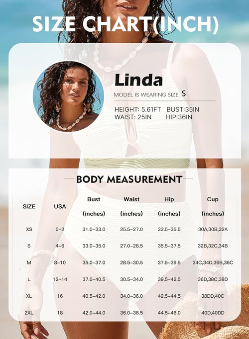 Herseas 2 Piece Bikini Set U-Wire Cutout Popular Swimsuit High Waisted Textured 2026 Summer Beach Swim Bathing Suits