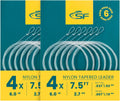 SF Pre-Tied Loop Fly Fishing Leader - Tapered Nylon for Trout & Saltwater | 7.5FT to 15FT Options