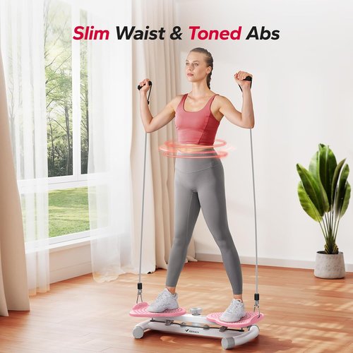 MERACH Waist Twister Machine - Noiseless Ab Twist Board for Core Workout | 300 lbs Capacity