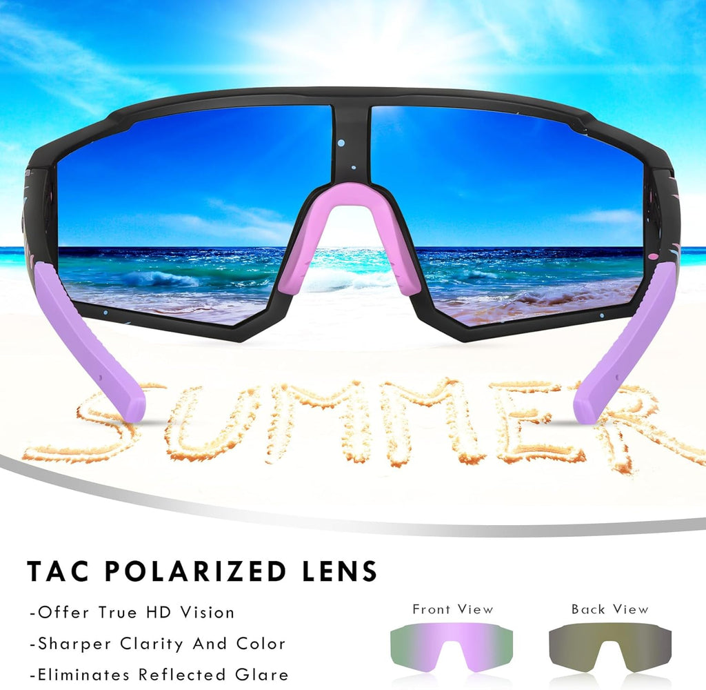 Skiennix Youth Baseball Sunglasses - Polarized UV400 Protection for Kids | Perfect for Softball & Cycling