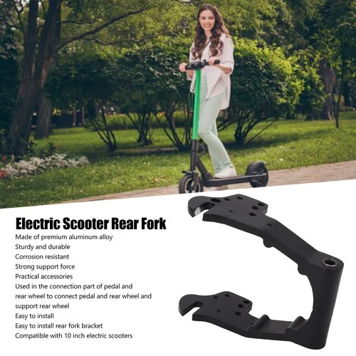 Topyond Electric Scooter Rear Fork, Aluminum Alloy Scooter Fork, Easy to Install, Rear Fork Replacement Support for 10 Inch Electric Scooters, Electric Scooter Parts