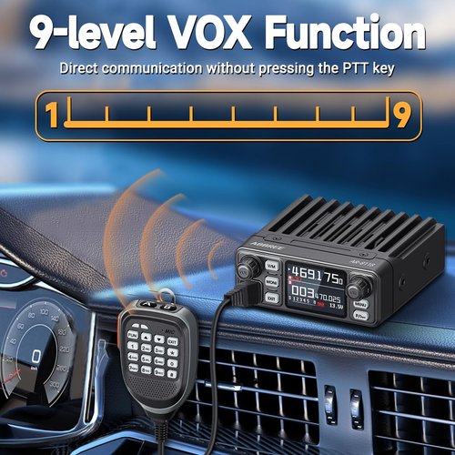 GMRS Mobile Radio,25W Long Range GMRS Repeater Capable Base Two Way Radio NOAA Emergency 200 Channels with Programming Cable,Cigar DC Adatper,VOX,Dual PTT,for Car,Truck,Off Road Overlanding Gear