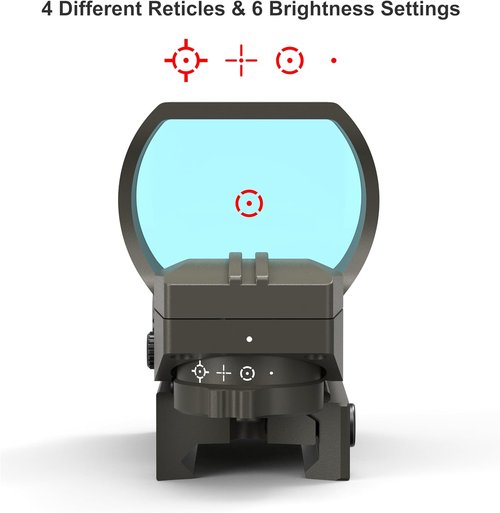 Feyachi Reflex Sight - Multiple Reticle Red Dot Sight with Picatinny Rail Mount | Absolute Co-Witness