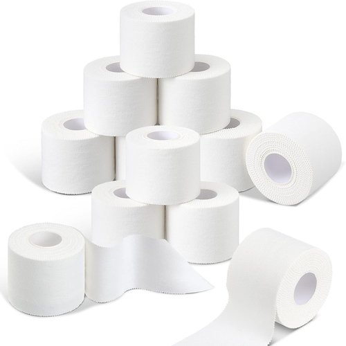 Hoolerry Athletic Sports Tape - 12 Rolls of 130 Yards, Easy Tear, No Sticky Residue - 2 Inch, White