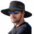 FURTALK Sun Hats for Men Women Fishing Hat UPF 80+ Breathable Wide Brim Hiking Summer UV Protection Bucket Hats Black