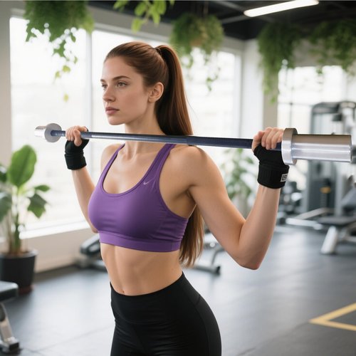 E.T.ENERGIC Kids Barbell 5LB Mini Barbell Bar 4ft for Beginner Women & Kids Weighted Bar, Compatible with 2-Inch Weight Plates, for Strength Training Gym Weight Lifting, Sliver