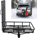 ECOTRIC Hitch Mount Wheelchair Carrier Electric Wheelchair Cargo Mobility Scooter with Hitch & Loading Ramp, 73lbs Weight, 500lbs Capacity