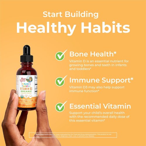 MARYRUTH'S Organic Vitamin D Drops - Sugar-Free Liquid D3 for Immune Support | Gluten-Free, Non-GMO | 90-150 Servings