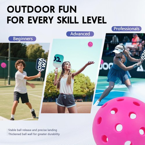AILANFEI ALANFEI 12-Pack Premium Pickleball Balls -Compliant USAP Approved, 40 Holes Outdoor/Indoor Pickle Balls， Perfectly Balanced, High Bounce True Flight, Pickle Ball for Tournament Play