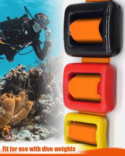 Diving Weight Belt Rubber Weight Belt Fit for Free Diving Spear Fishing Diving Belt 53 Inch, with Quick Release Stainless Steel Buckle