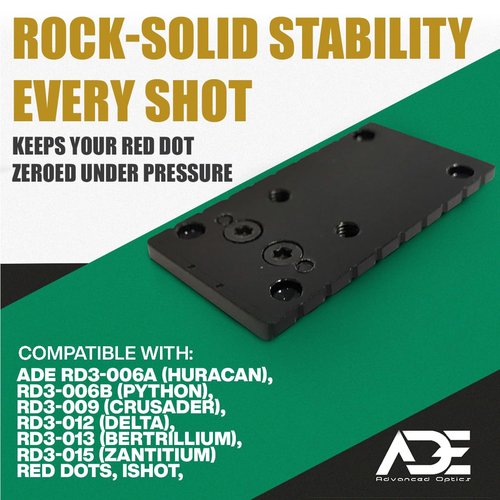 Ade Advanced Optics Red Dot Adapter/Mounting Plate for Springfield XD, XDE, XDM, XDS Pistol