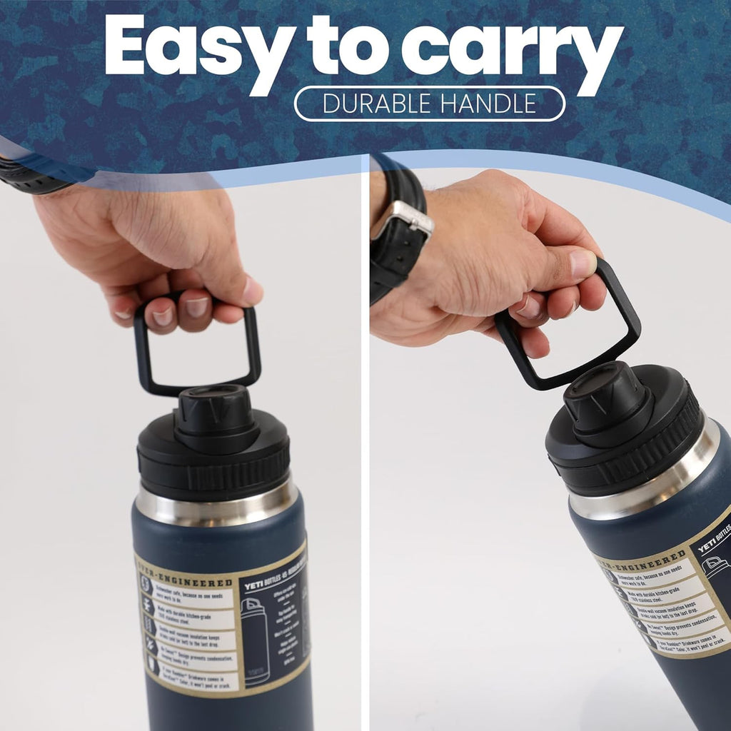 SmartKap Yeti Lid - Leakproof Replacement for Rambler Tumblers | Wide Loop Handle | BPA Free