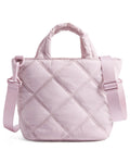 BAGSMART Crossbody Bags for Women, Small Crossbody Bag Puffer Cross Body Purse Mini Tote Travel Purse Shoulder Handbags Wallet, Baby Pink