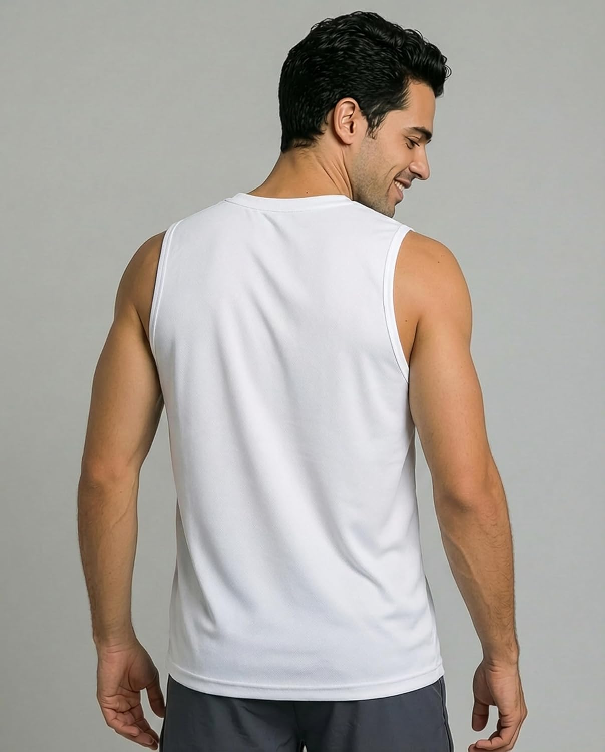 Real Essentials Men's Mesh Active Athletic Tech Tank Top - 5 Pack for Workout & Training | Big & Tall Sizes Available