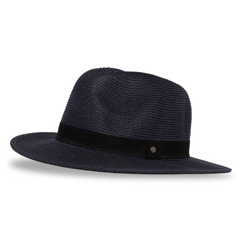 Sunday Afternoons Havana Cuban Fedora Hat for Men and Women - UPF 50+ Sun Protection Men's Straw Summer Hat, Navy, Medium
