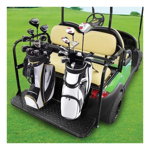10L0L Golf Bag Attachment Compatible with Yamaha G2-G29 EZGO TXT RXV Club Car DS Precedent Icon EV Star Universal No-drilling Required Golf Bag Holder Rack for 1" Bracket Adjustable