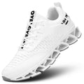 Mens Running Shoes Lace up Blade Non Slip Fashion Sneakers Breathable Mesh Casual Sport Athletic Walking Shoes
