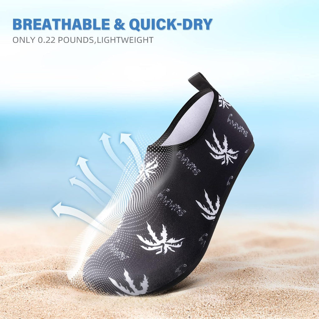 Skiennix Water Shoes - Quick-Dry Aqua Socks for Men & Women | Ideal for Beach, Pool, Yoga & Camping