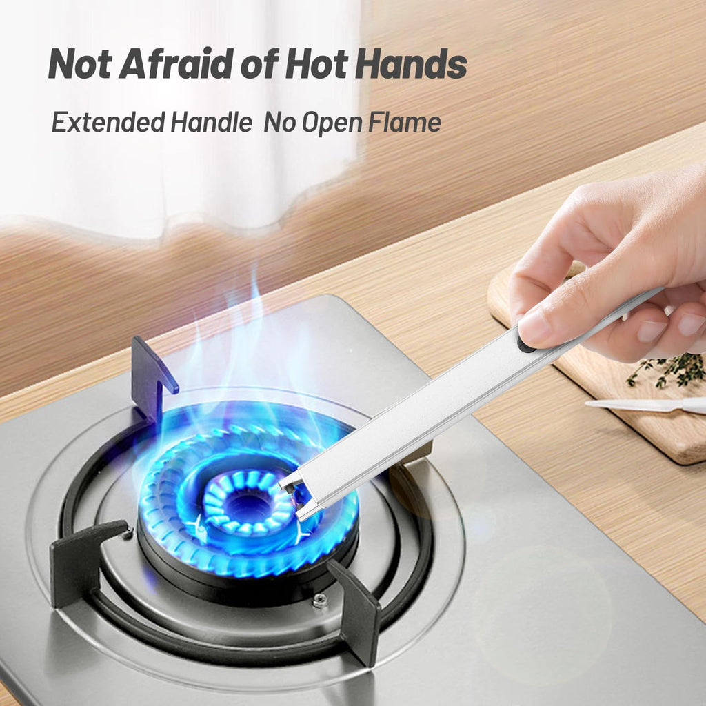 VEHHE Plasma Lighter - Rechargeable USB Type C Electric Lighter with LED Display | Windproof & Long-Lasting - Silver