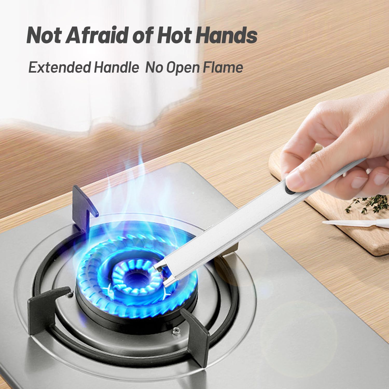 VEHHE Plasma Lighter - Rechargeable USB Type C Electric Lighter with LED Display | Windproof & Long-Lasting - Silver