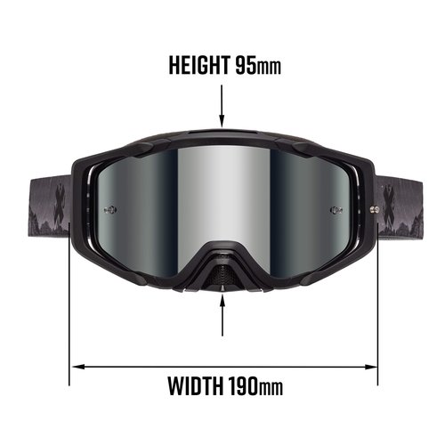 Funn Soljam MTB Enduro DH Goggle, Anti-Fog, Additional Transparent Lens, Bag and Tear-Off Sheets, Blue