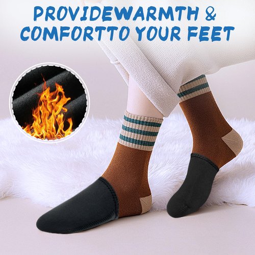 KAHIT Neoprene Toe Covers 2 Pairs 3mm Reusable Toe Warmers Toe Warmers Reusable Heated Toe Warmers Ice Bath Toe Covers Toe Warmer Socks Heated Toe Socks Toe Covers for Ice Bath(2 Pairs-Black-M)