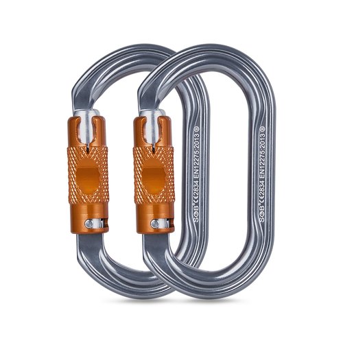 SOB Heavy-Duty Steel Carabiners 2 pcs-27 kN – Auto-Locking Climbing Carabiners with Industrial Strength for Keychains, Outdoor Equipment, Backpacks, Hiking, and Camping