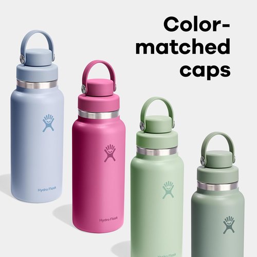 Hydro Flask Water Bottle - Insulated Stainless Steel with Wide Mouth Chug Lid | 40 Oz Tonal Birch Gray