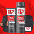 Happy Nuts Comfort Cream & Powder Starter Sack Bundle | Essential Toiletry Bag Included