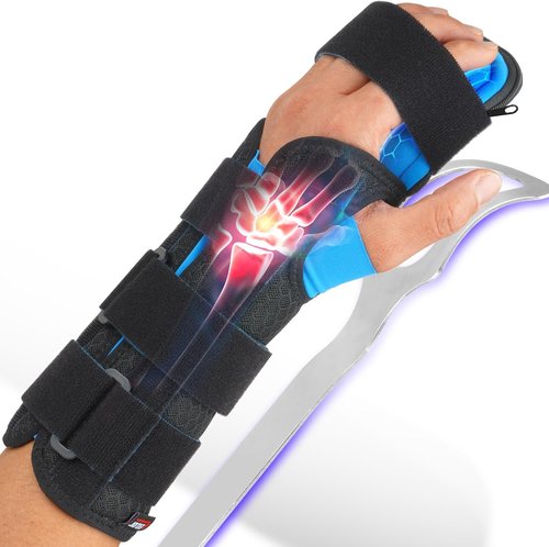FEATOL Resting Hand Splint - Night Immobilizer for Pain Relief & Support | Left Small for Carpal Tunnel & Arthritis