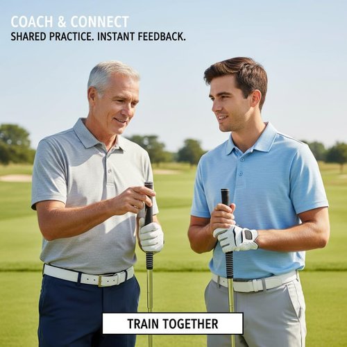OHiZVZV 1 Piece Golf Swing Trainer, Retractable Training Aid, Ideal for Golf Practice, Golf Grip Trainer for Men, Enhancing Swing Skills